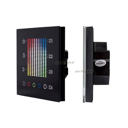 Панель Sens SR-2831AC-RF-IN Black (220V,RGB,4зоны) (ARL, IP20 Пластик, 3 года)